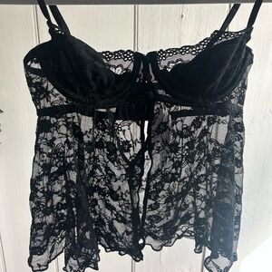 Urban Outfitters Black Lace Blouse